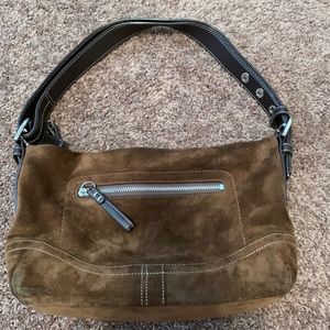 Coach Brown Suede Handbag